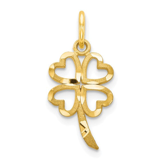 10kt Yellow Gold Four Leaf Clover Pendant