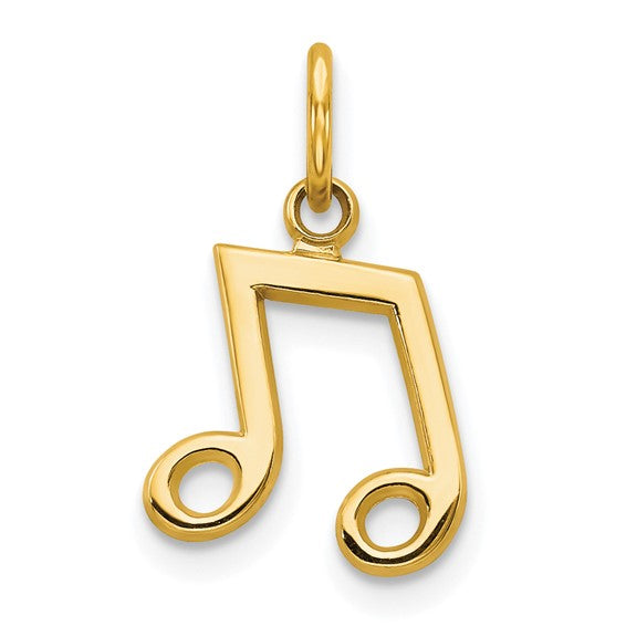 10kt Yellow Gold Musical Note Charm