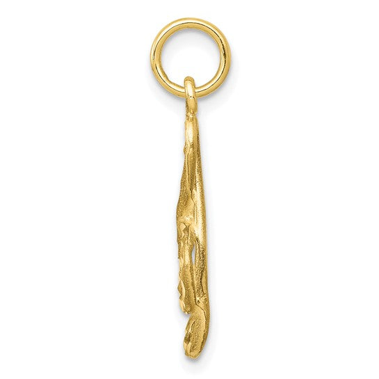 10kt Yellow Gold Medium Solid Treble Clef Charm
