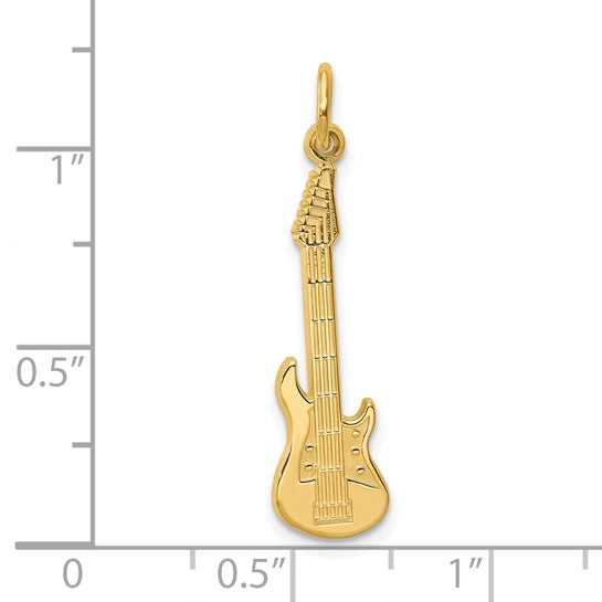 10kt Yellow Gold Guitar Charm