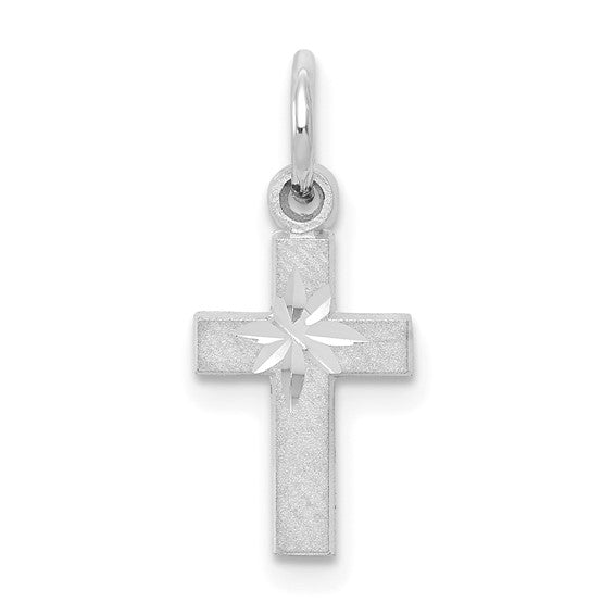 10kt White Gold Cross Charm