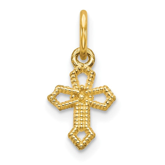 10kt Yellow Gold Cross Charm