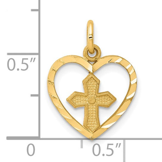 10kt Yellow Gold Cross Charm