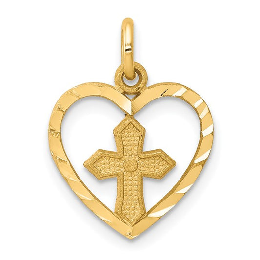 10kt Yellow Gold Cross Charm