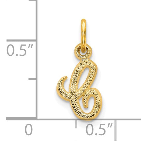 10kt Yellow Gold Initial C Charm