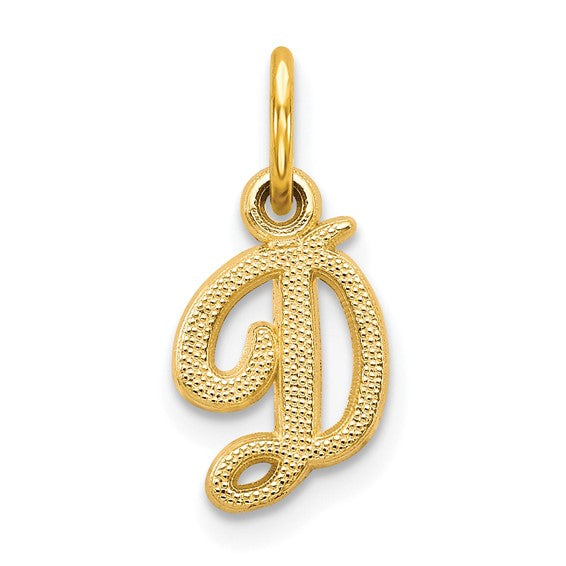 10kt Yellow Gold Initial D Charm