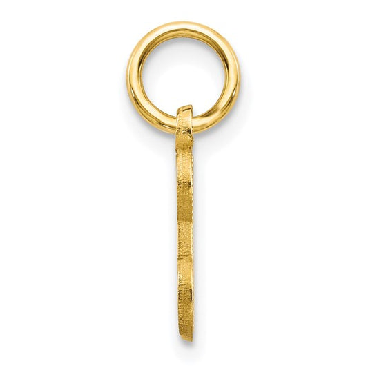10kt Yellow Gold Initial E Charm