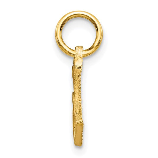 10kt Yellow Gold Initial J Charm