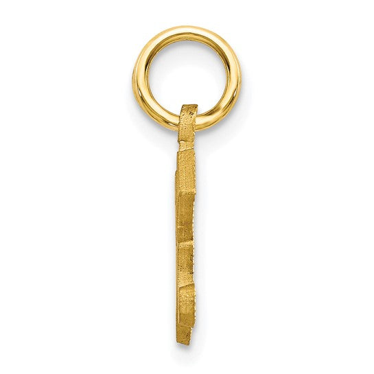 10kt Yellow Gold Initial K Charm