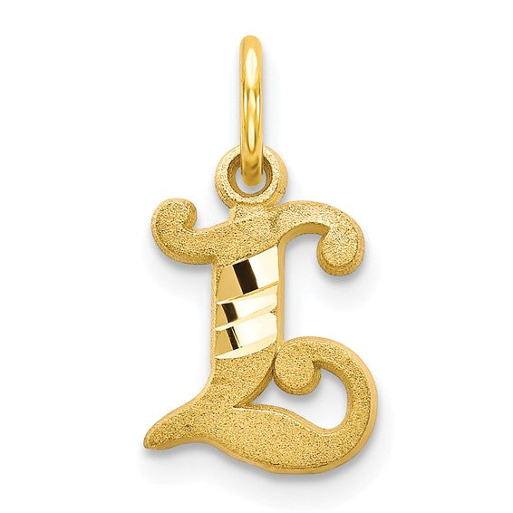 10kt Yellow Gold Initial L Charm
