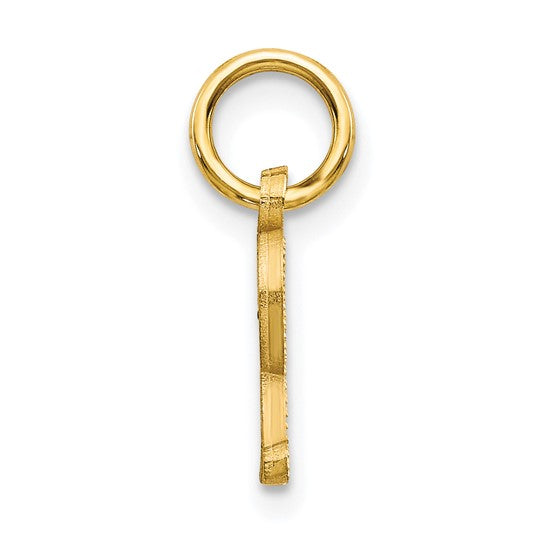 10kt Yellow Gold Initial R Charm