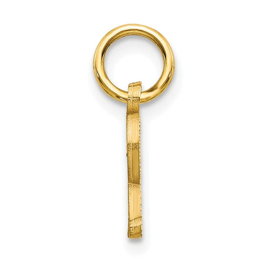 10kt Yellow Gold Initial R Charm