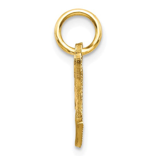 10kt Yellow Gold Initial T Charm