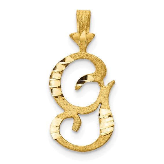 10kt Yellow Gold Initial G Pendant