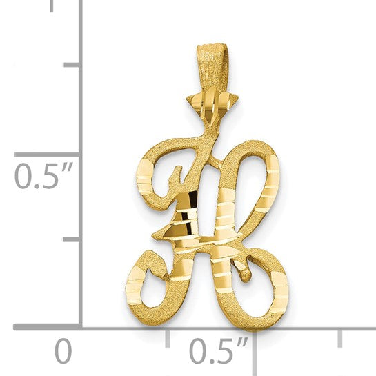 10kt Yellow Gold Initial H Pendant
