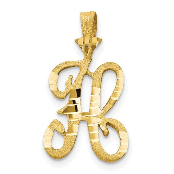 10kt Yellow Gold Initial H Pendant