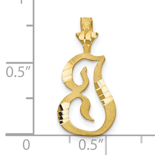 10kt Yellow Gold Initial I Pendant