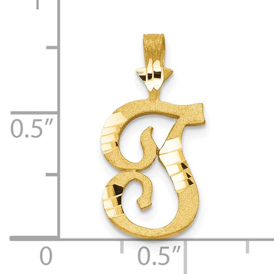 10kt Yellow Gold Initial T Pendant