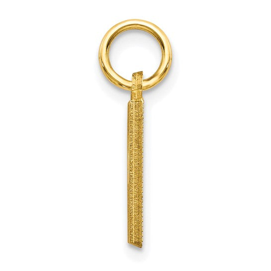 10kt Yellow Gold Initial H Charm