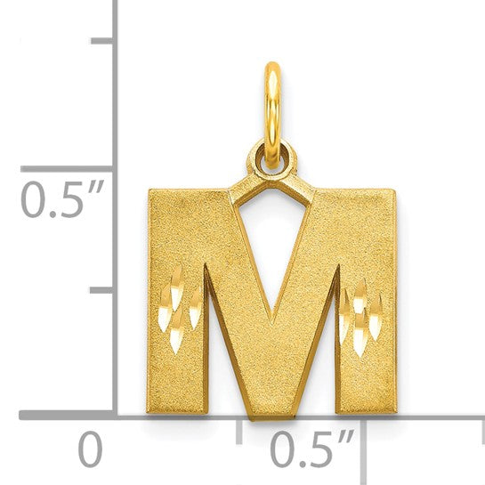 10kt Yellow Gold Initial M Charm