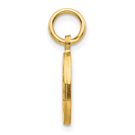 10kt Yellow Gold Initial O Charm