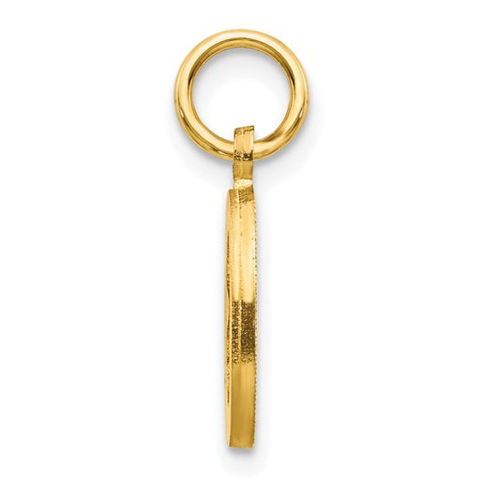 10kt Yellow Gold Initial O Charm