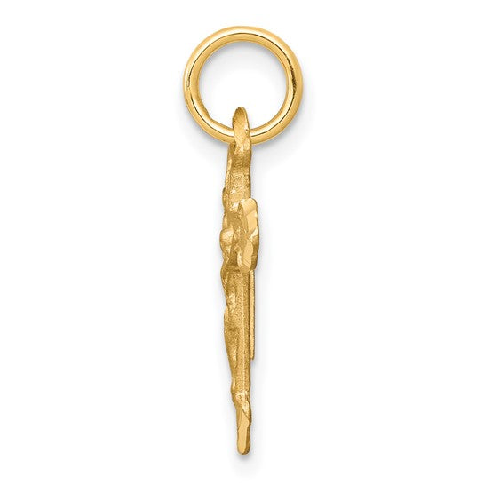 10kt Yellow Gold Crucifix Charm