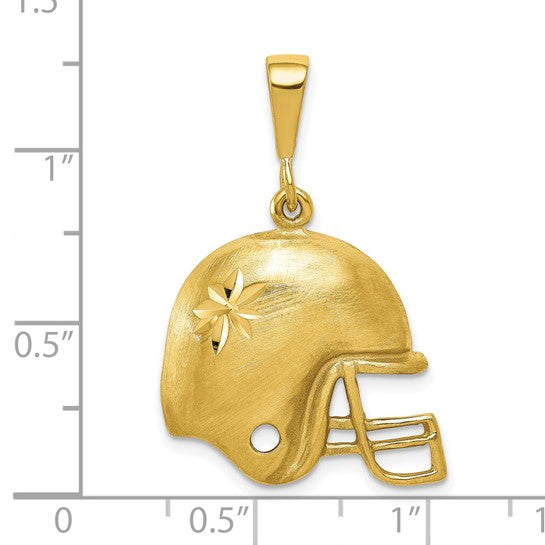 10kt Yellow Gold Football Helmet Charm