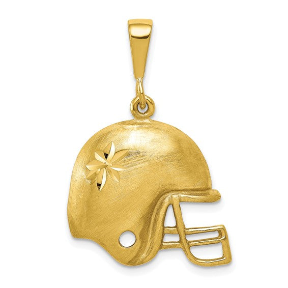 10kt Yellow Gold Football Helmet Charm