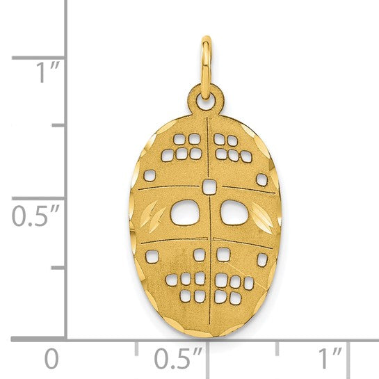 10kt Yellow Gold Hockey Mask Charm