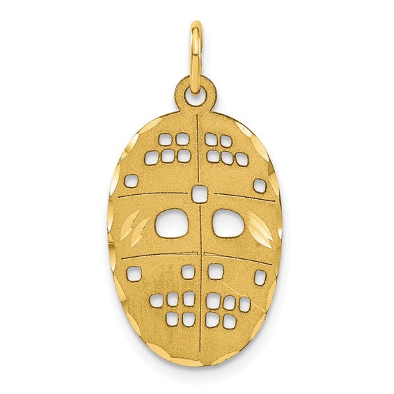 10kt Yellow Gold Hockey Mask Charm