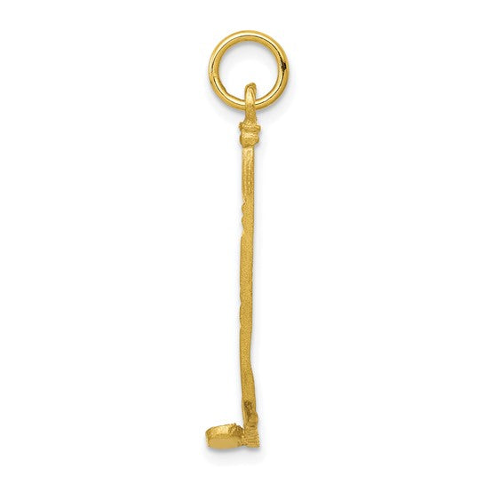 10KT Yellow Gold Hockey Stick Charm