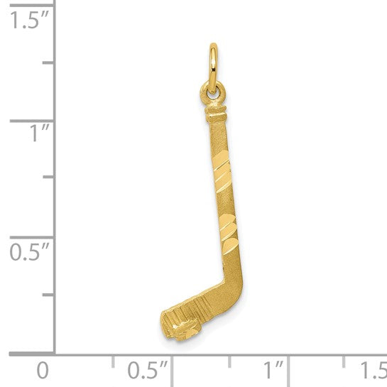 10KT Yellow Gold Hockey Stick Charm