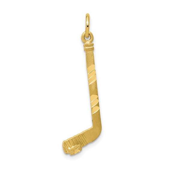10KT Yellow Gold Hockey Stick Charm
