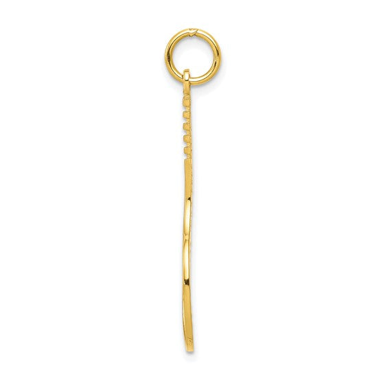 10KT Yellow Gold Tennis Racquet Charm