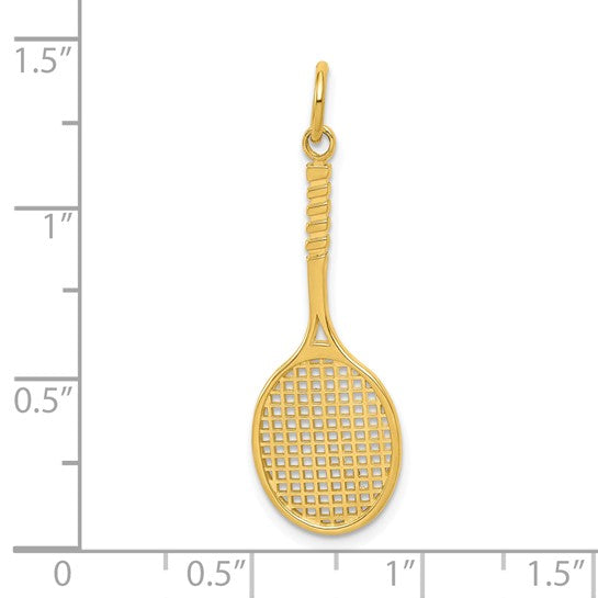 10KT Yellow Gold Tennis Racquet Charm