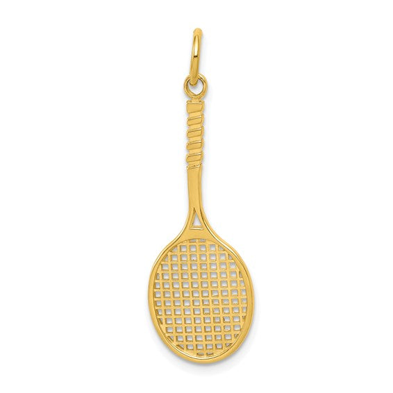 10KT Yellow Gold Tennis Racquet Charm