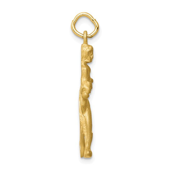 10kt Yellow Gold Solid Runner Charm