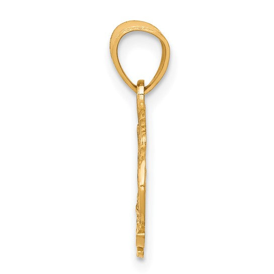 10KT Yellow Gold w/Rhodium #1 MOM Charm