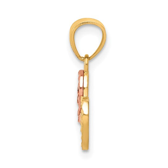 10KT Two-Tone Small 15 ANOS Charm