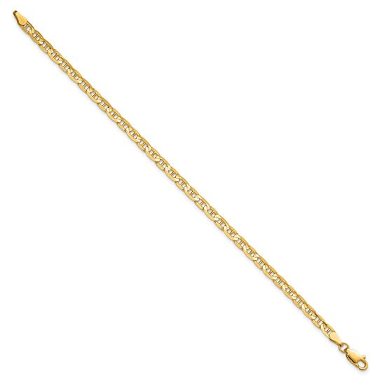10kt Yellow Gold 3.75mm Concave Anchor Chain