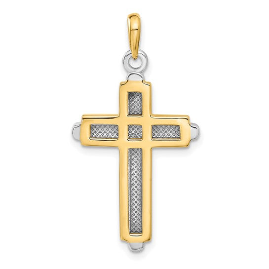 10kt Two-tone Cross Pendant