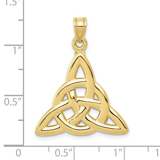10kt Yellow Gold Polished Trinity Pendant