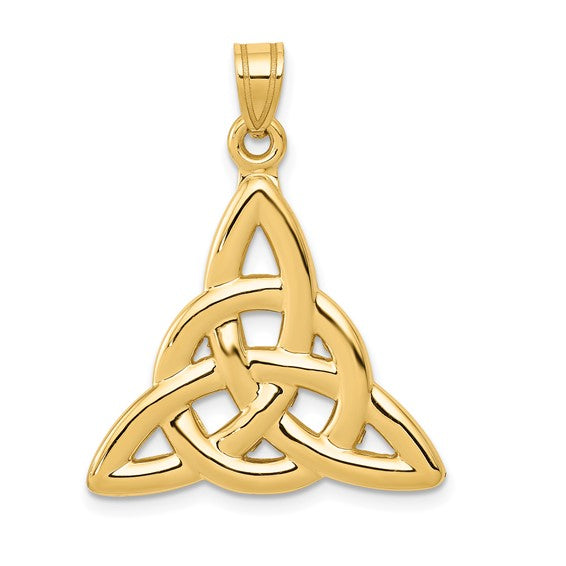 10kt Yellow Gold Polished Trinity Pendant