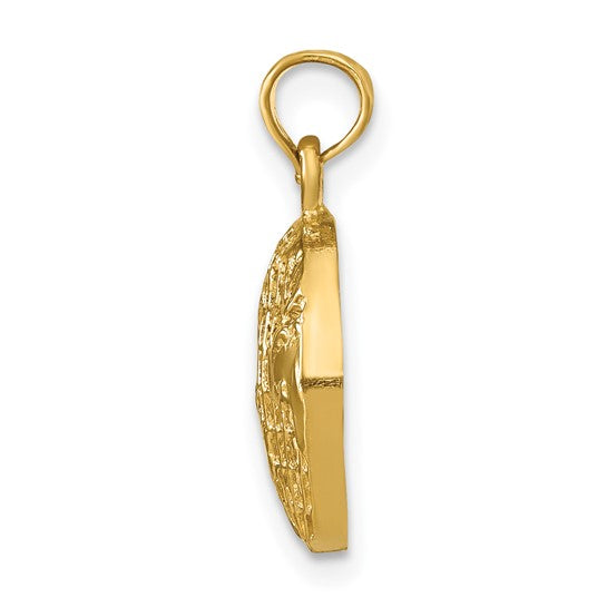 10kt Yellow Gold Polished Globe Pendant