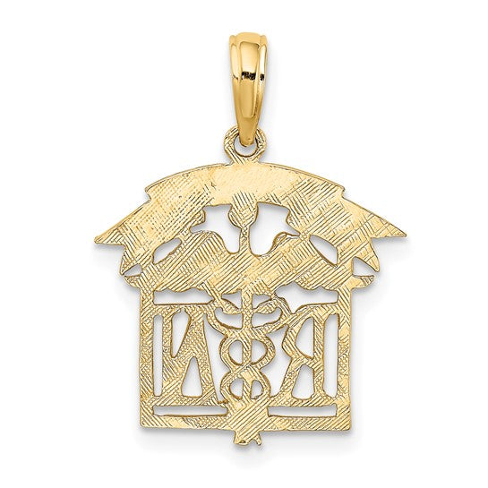 10kt Yellow Gold Registered Nurse Charm