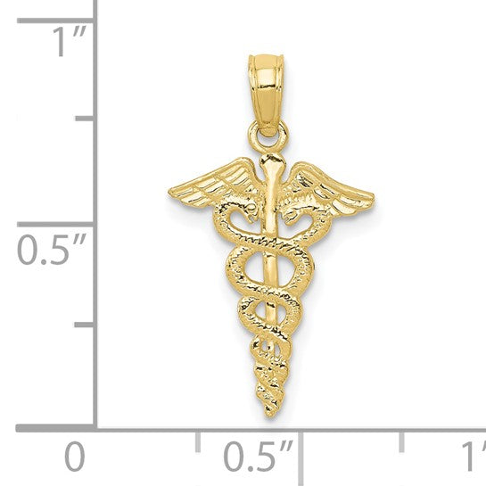 10kt Yellow Gold Caduceus Pendant