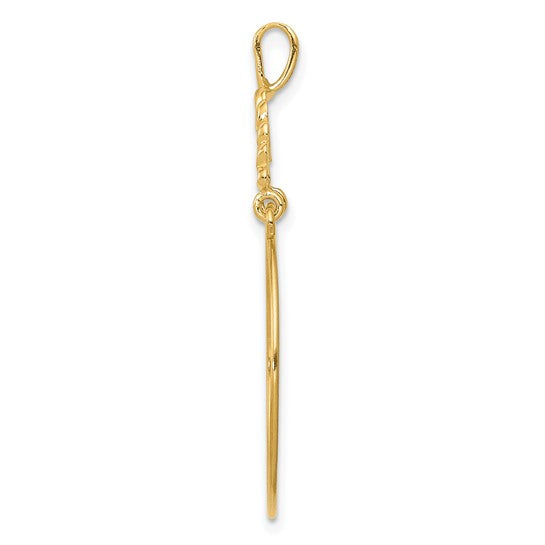 10kt Yellow Gold Polished 5-Heart Charm Holder