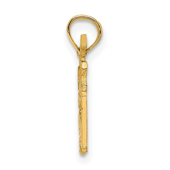 10KT Yellow Gold Solid Polished GOLF GAL Charm