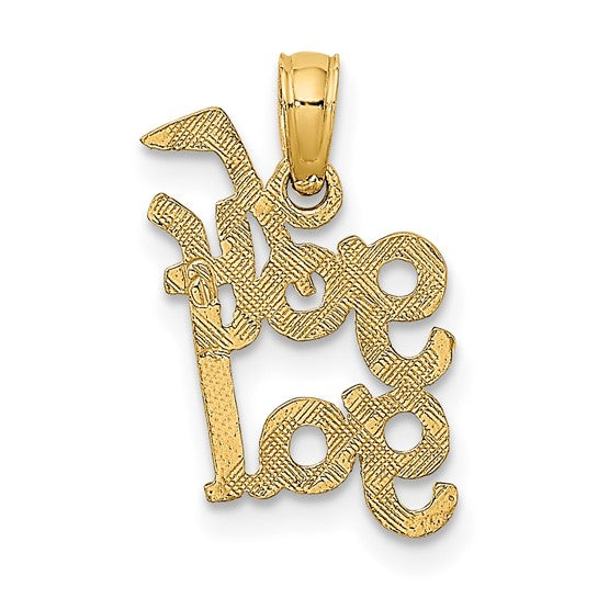 10KT Yellow Gold Solid Polished GOLF GAL Charm
